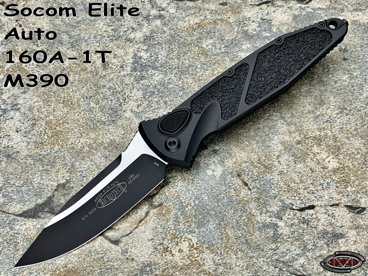 Microtech ΢ 160A-1T Socom Elite Auto S/E Tactical Standard M390в ɫϽֱǶĥɰս(ֻ